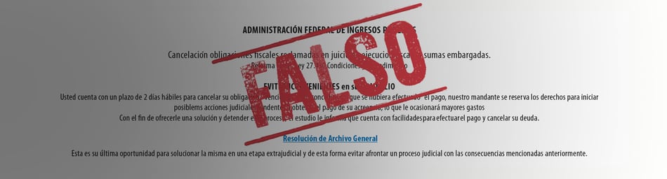 COMUNICACIONES FALSAS DE AFIP